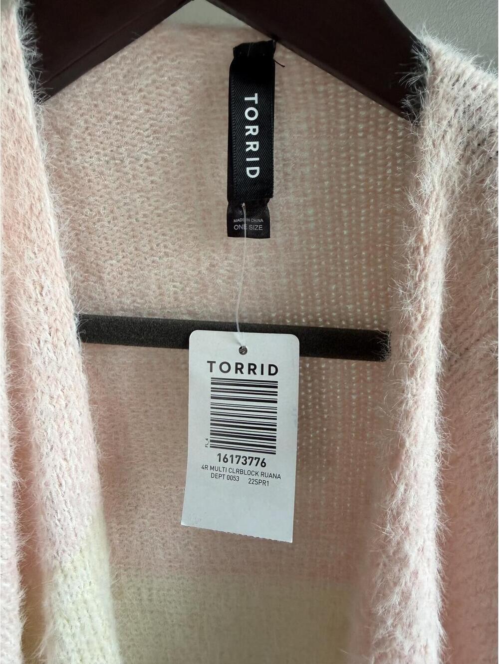 Torrid Colorblock Knit Ruana multicolor wrap - Picture 2 of 6